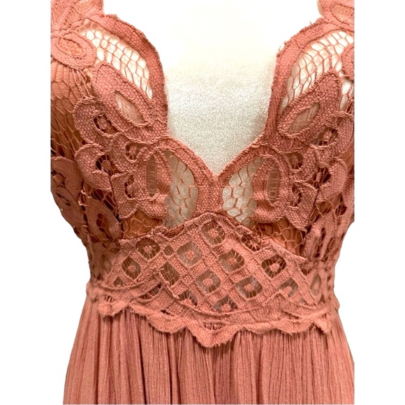 Free People Adella Maxi Slip Dress, Rose Pink - Picture 6 of 14